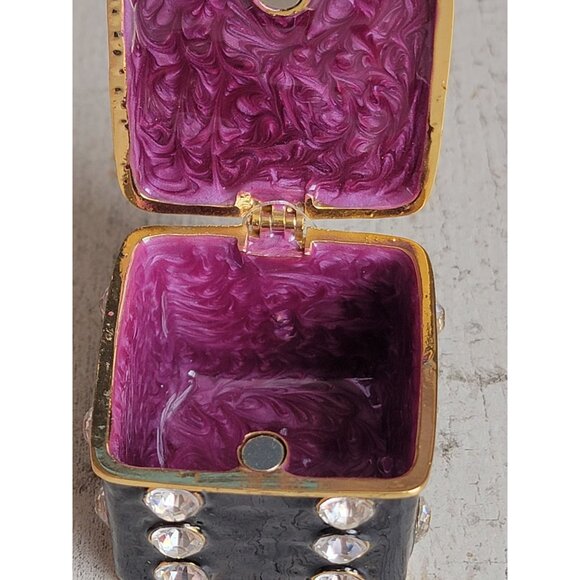 Kalifano black dice die jewelry trinket box collectible decor - Picture 8 of 8